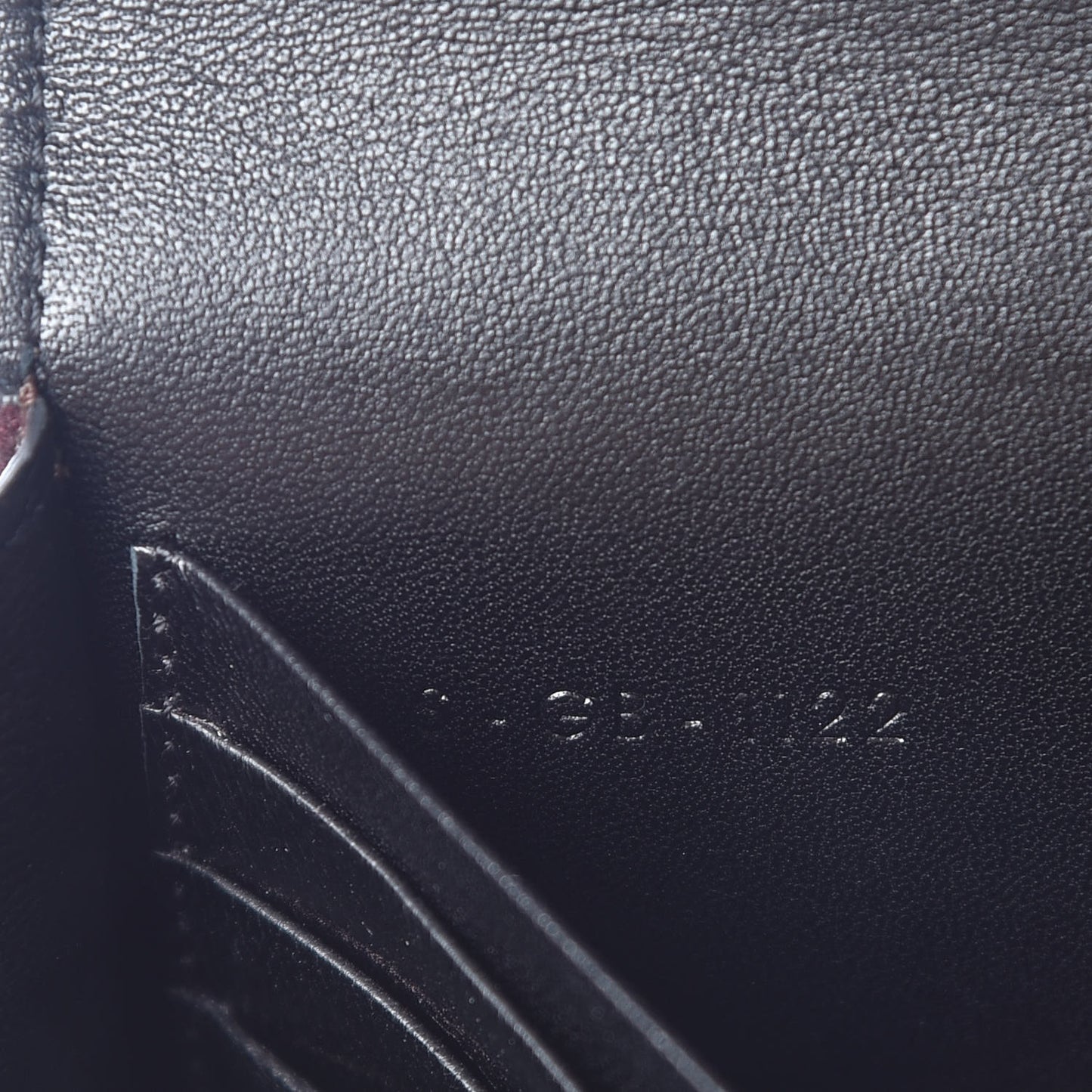 Pony Hair Calfskin Diamond Multifunction Wallet Burgundy