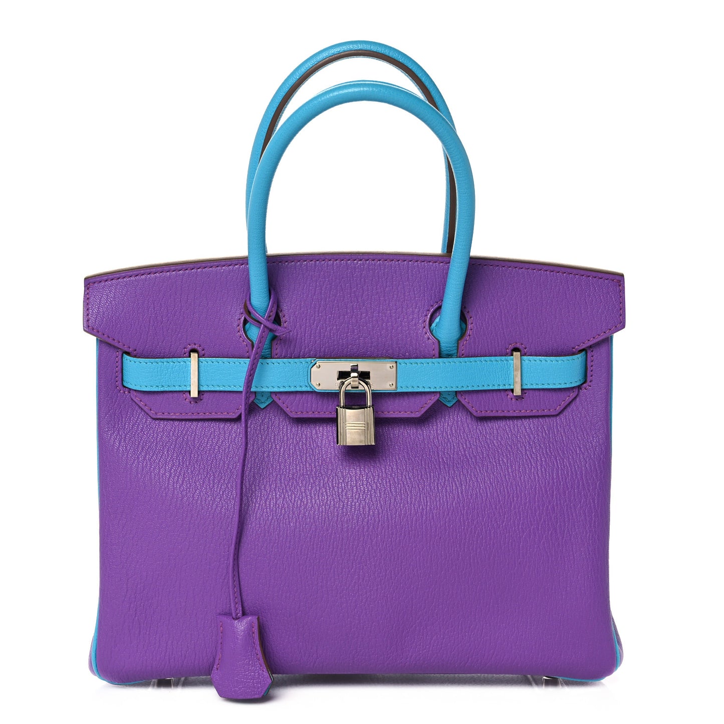 Chevre Horseshoe Birkin 30 Parme Bleu Aztec