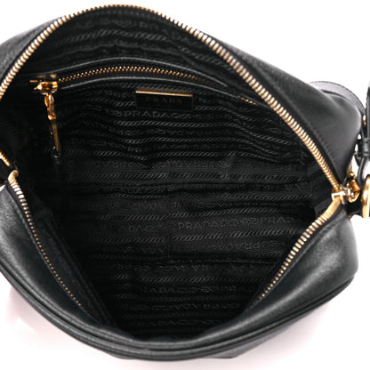 Prada Glace Calf Logo Crossbody Black 5 of 12