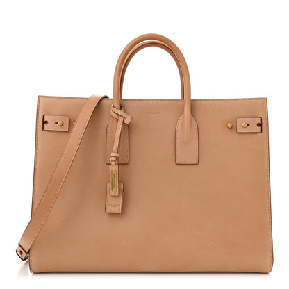 Saint Laurent Calfskin Large Souple Sac De Jour Brown Gold 1 of 11