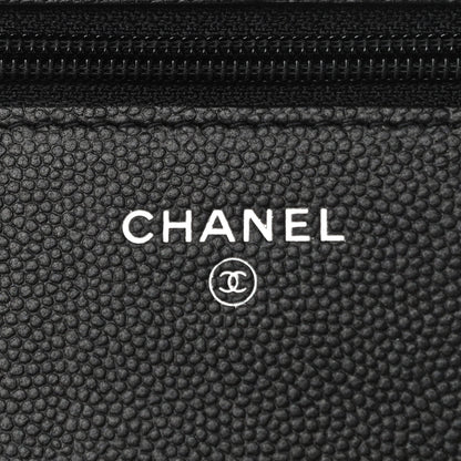 Chanel Caviar Quilted Boy Wallet On Chain WOC So Black 6 of 11