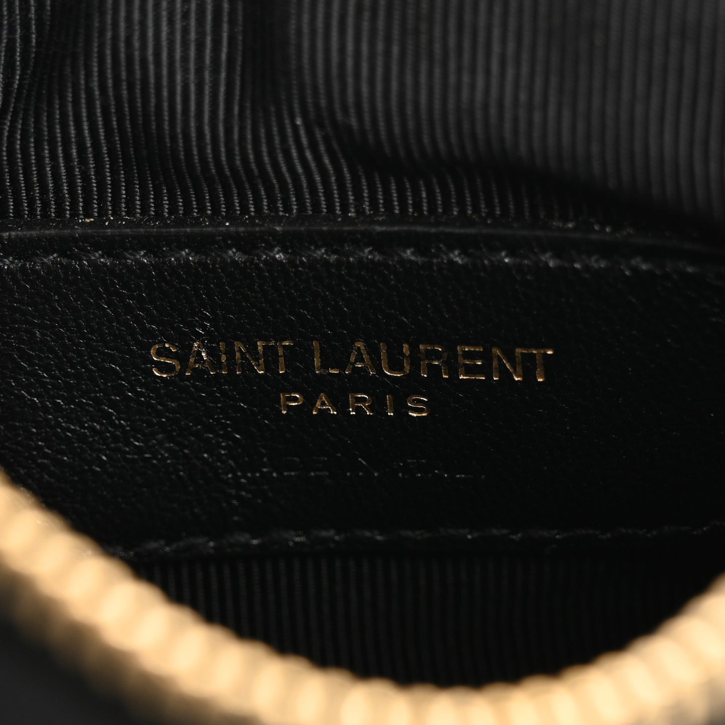Calfskin Matelasse Monogram Key Pouch Black