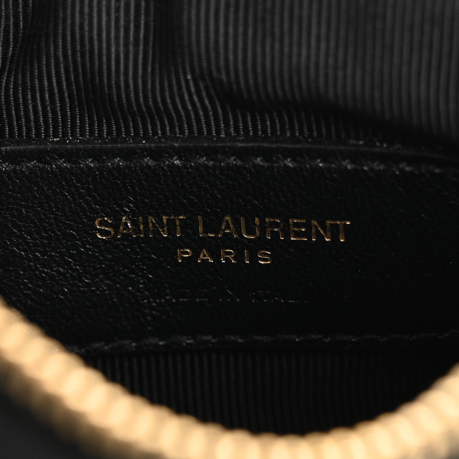 Saint Laurent Calfskin Matelasse Monogram Key Pouch Black 6 of 14