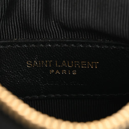 Saint Laurent Calfskin Matelasse Monogram Key Pouch Black 6 of 14