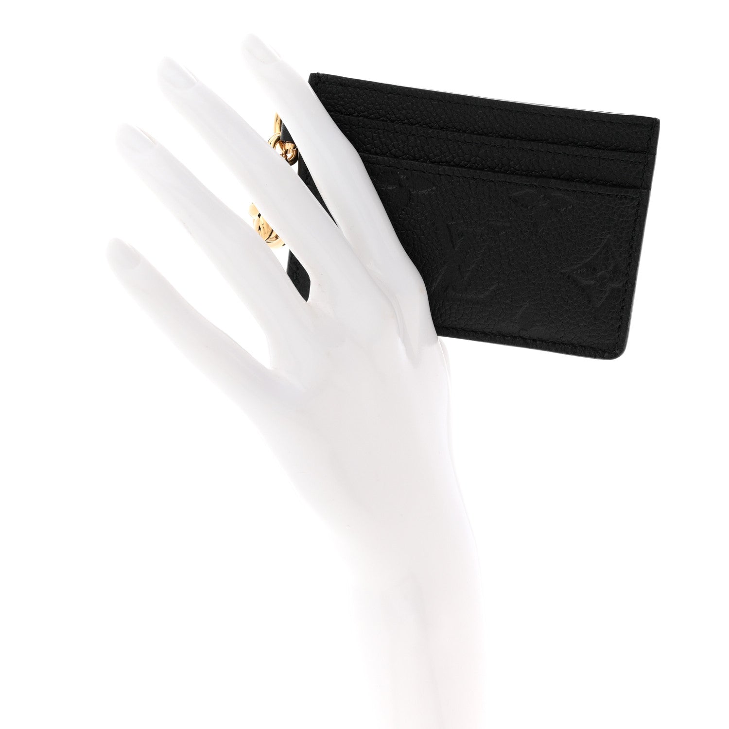 Louis Vuitton Empreinte Monogram LV Charms Card Holder Black 2 of 7