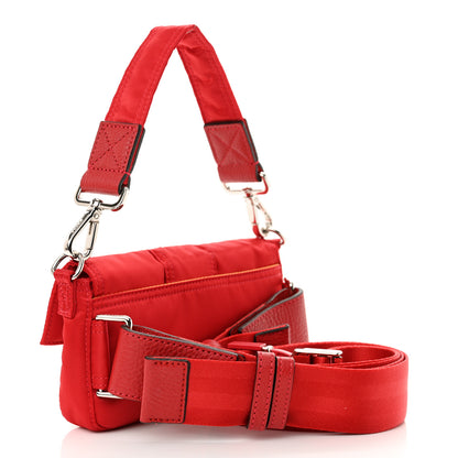 Fendi X PORTER Nylon Cuoio Roma Mini Phone Baguette Belt Bag Cardinale Fuoco 3 of 11