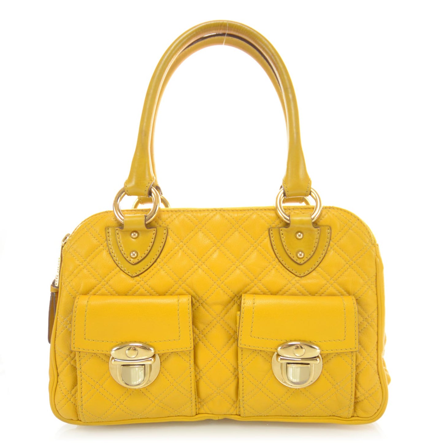 Leather Quilted Blake Mango