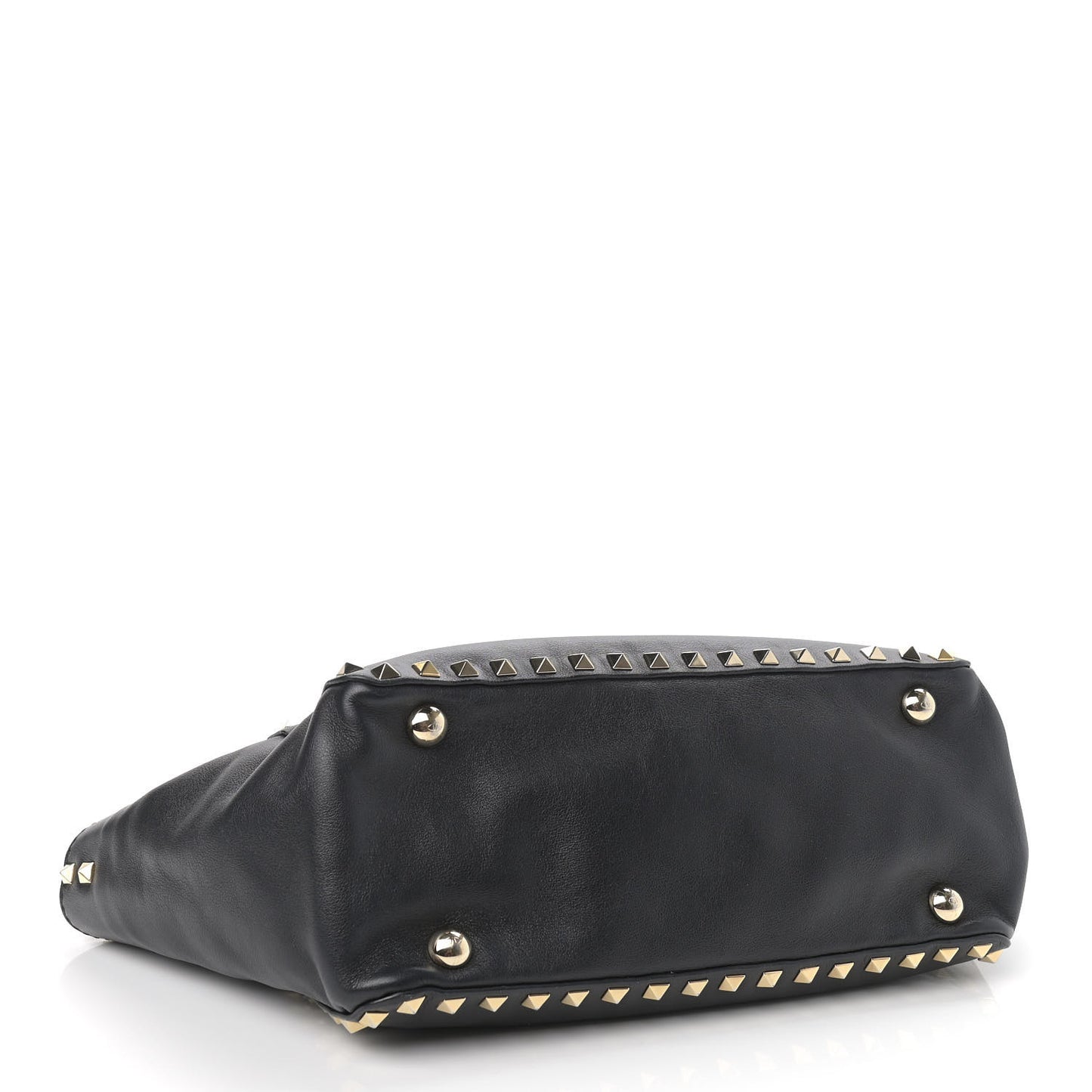 Vitello Small Rockstud Tote Black