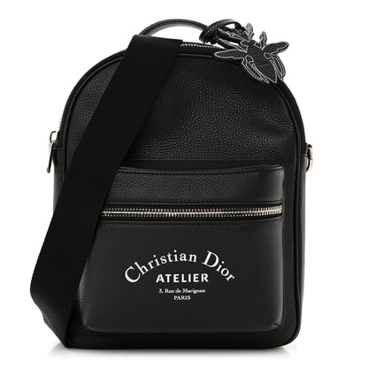 Christian Dior Grained Calfskin Mini Rider Backpack Black 1 of 10