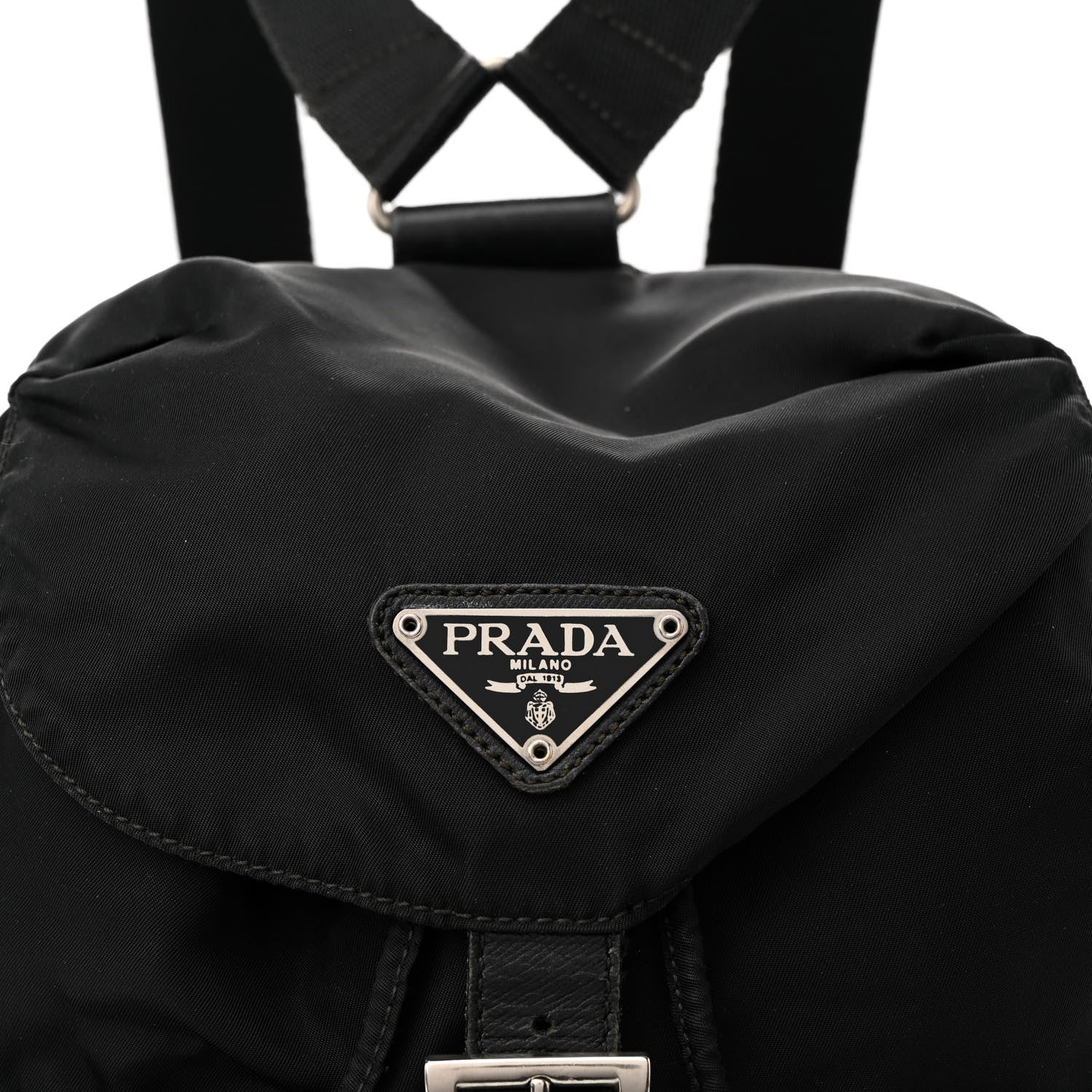 Prada Tessuto Nylon Saffiano Small Backpack Black 8 of 13