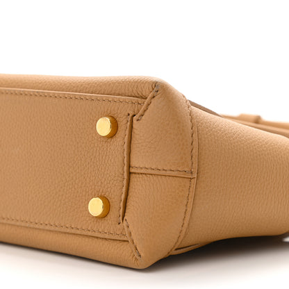Bottega Veneta Grained Calfskin Maxi Intrecciato Mini Arco Caramel 10 of 11