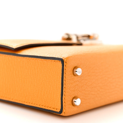 Hermes Chevre Mysore Mini Verrou Chaine Bag Jaune D'or 9 of 11