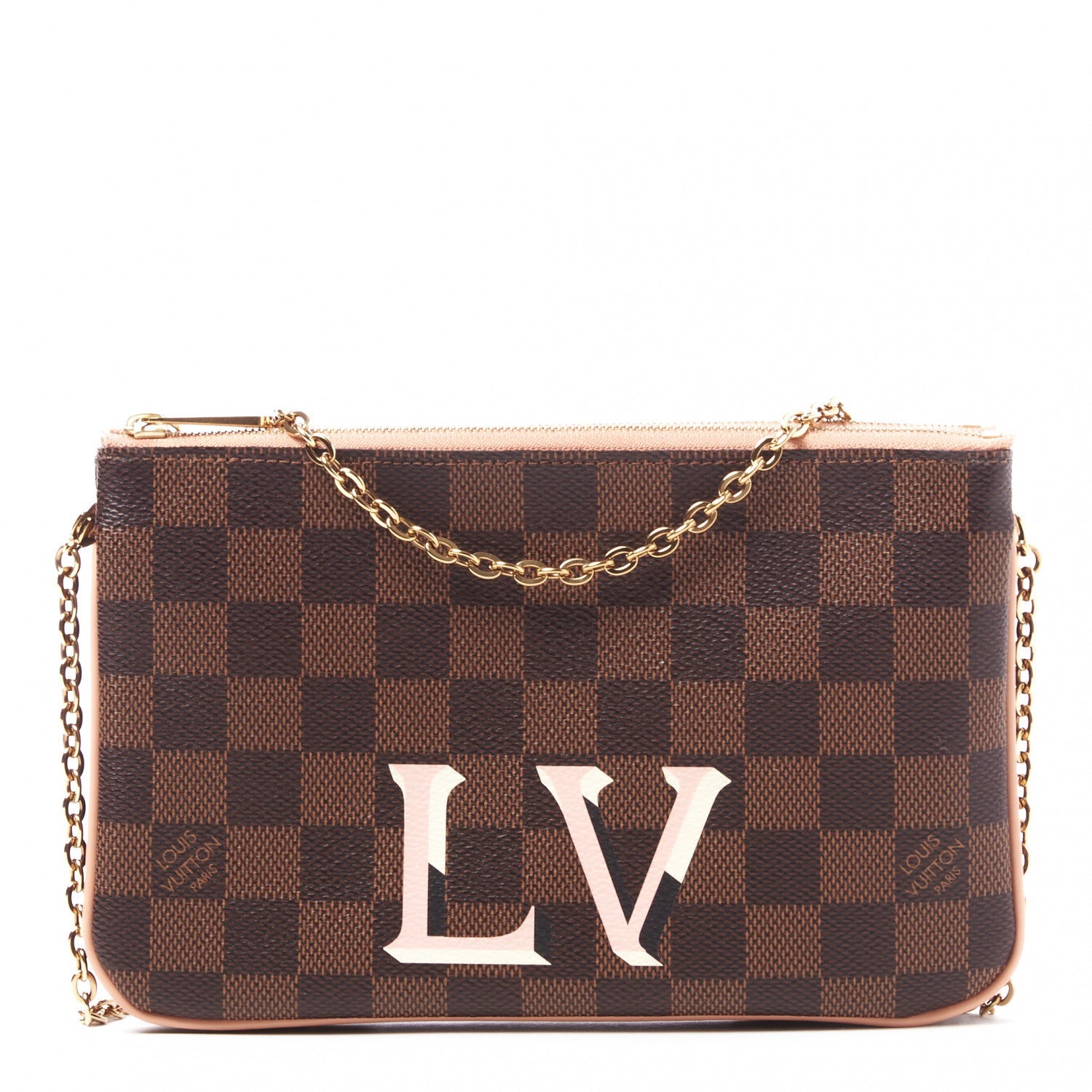 Louis Vuitton Damier Ebene Double Zip Pochette 1 of 7