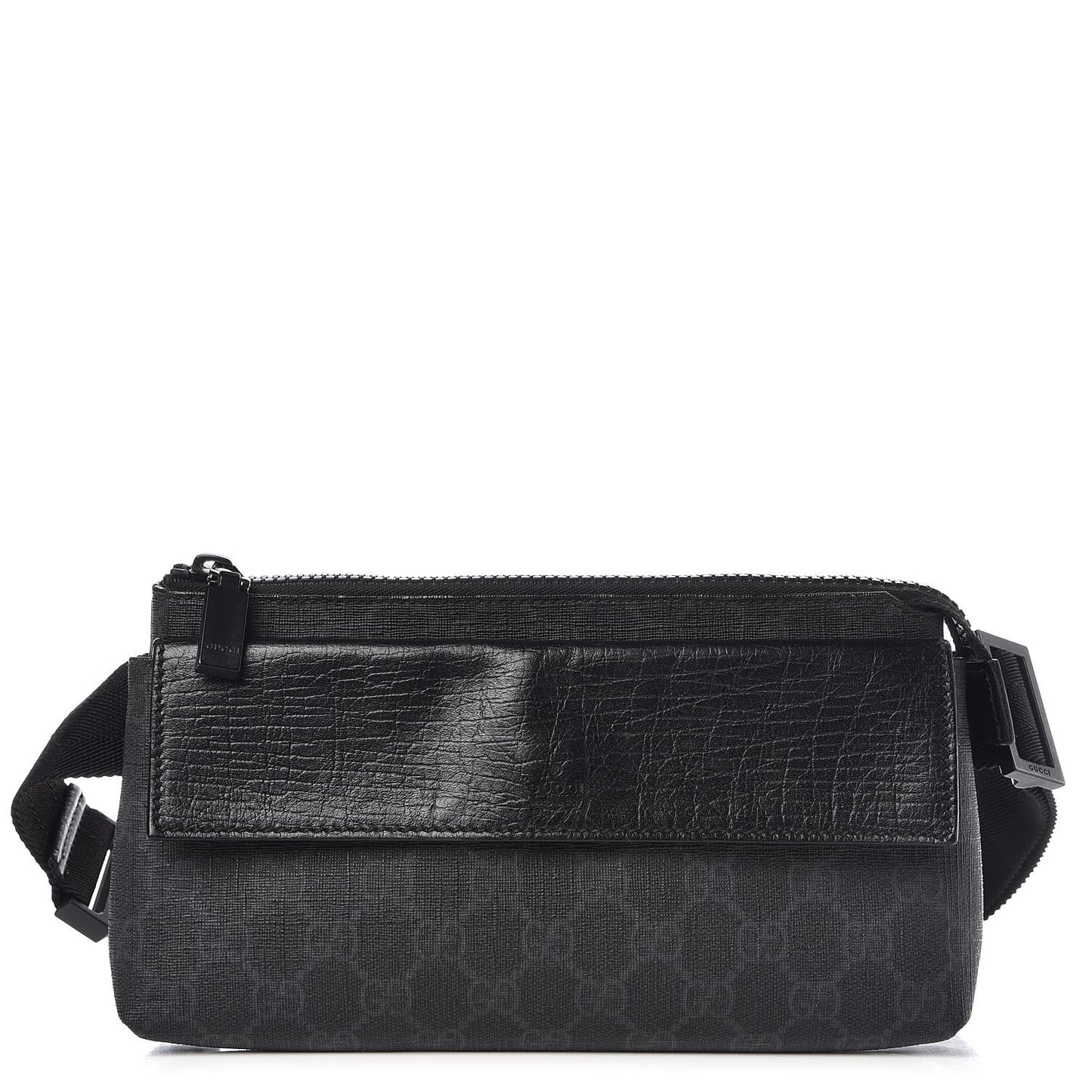 GG Plus Monogram Waist Belt Bag Black