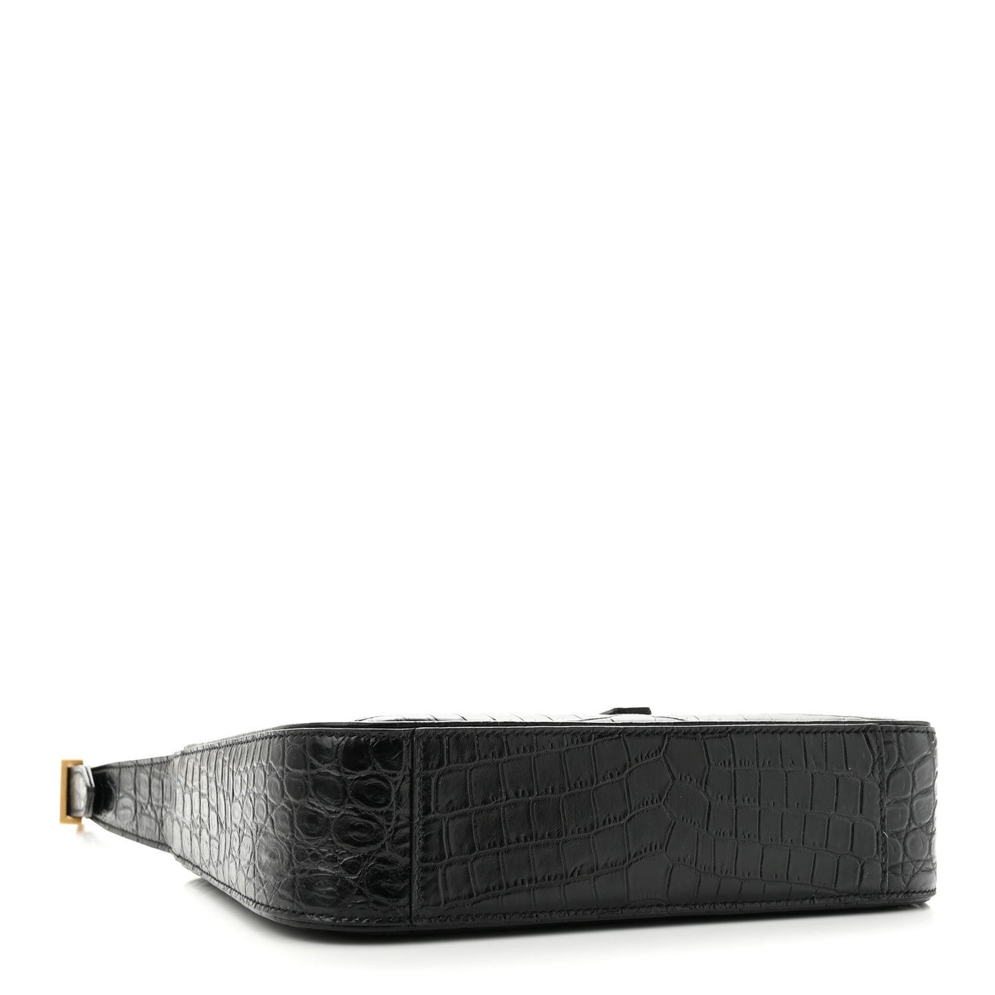 Calfskin Crocodile Embossed LE 5 A 7 Hobo Black