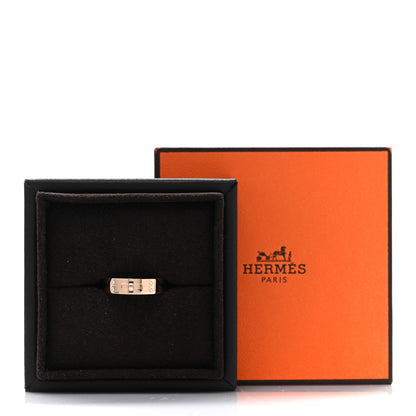 Hermes 18K Rose Gold Diamond PM Kelly Ring 54 7 5 of 5
