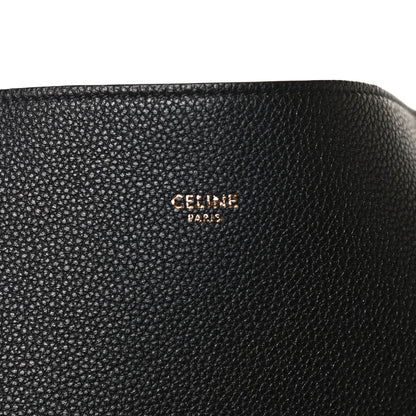 Celine Soft Grained Calfskin Medium Belt Cabas Phantom Black 7 of 13