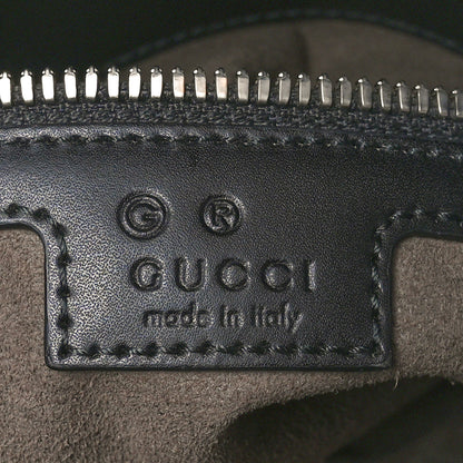 Gucci GG Supreme Monogram Web Medium Flat Messenger Beige Black New Acero 7 of 9