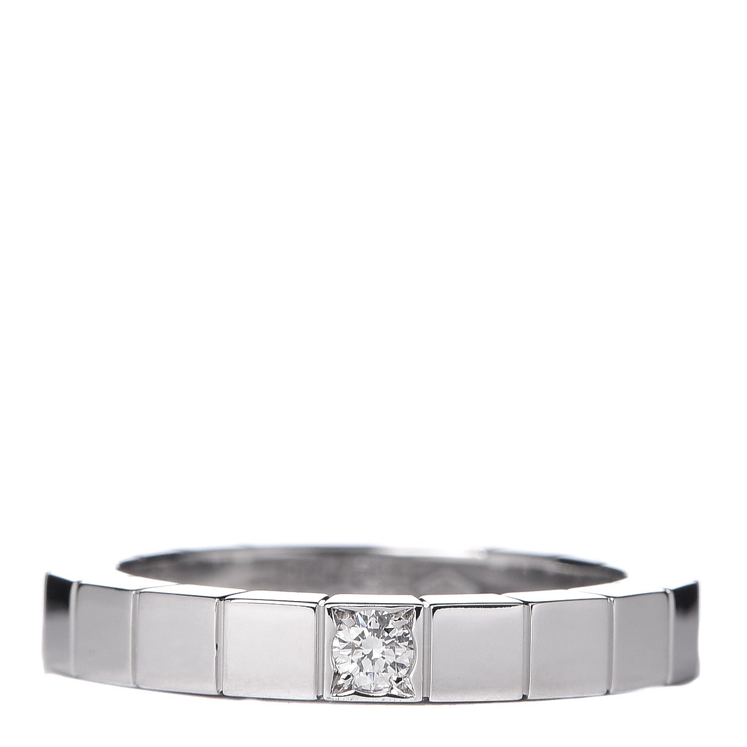 Cartier 18K White Gold Diamond Lanieres Ring 49 4.75 1 of 4