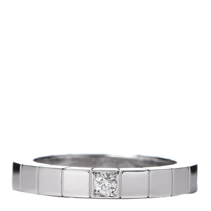 Cartier 18K White Gold Diamond Lanieres Ring 49 4.75 1 of 4