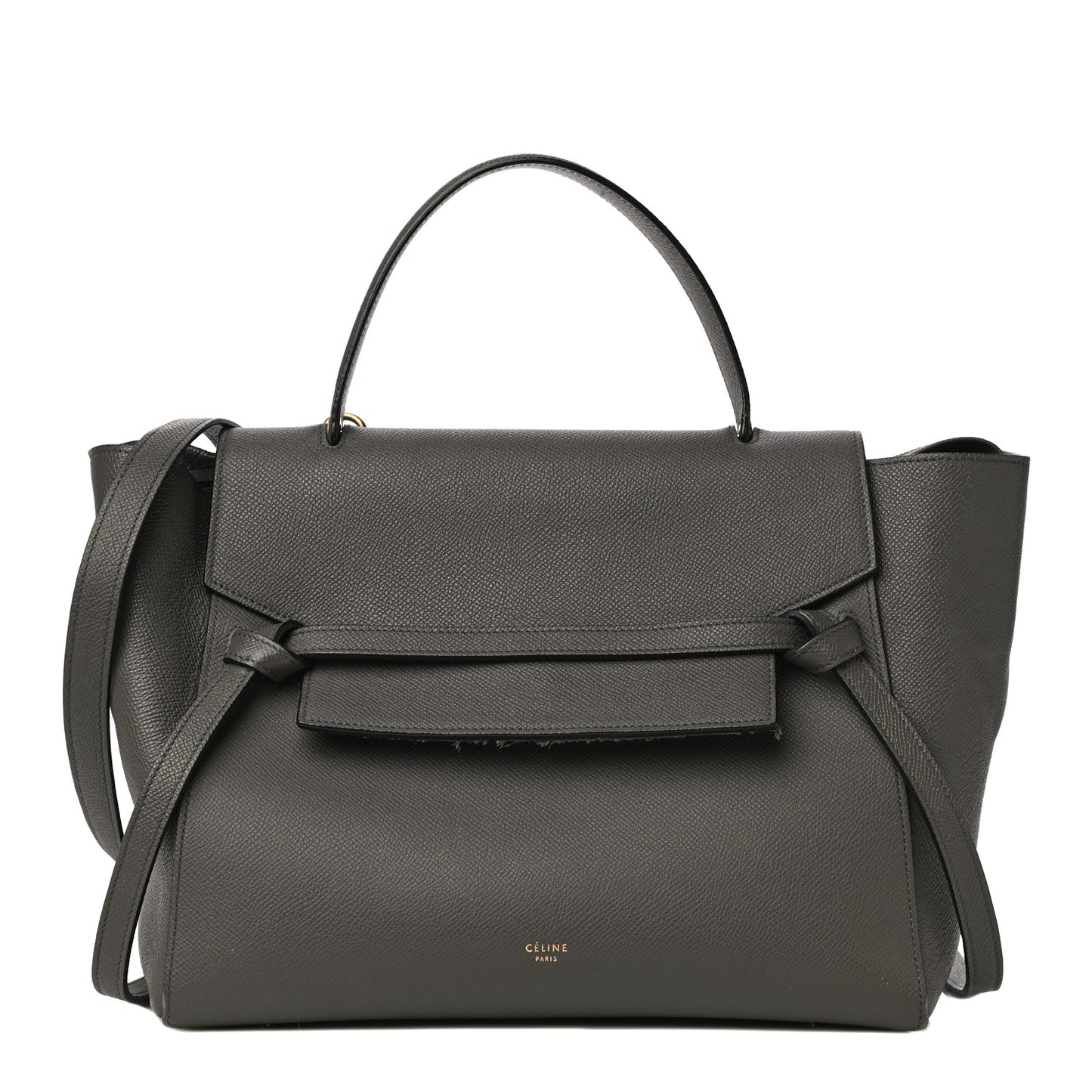 Grained Calfskin Mini Belt Bag Grey