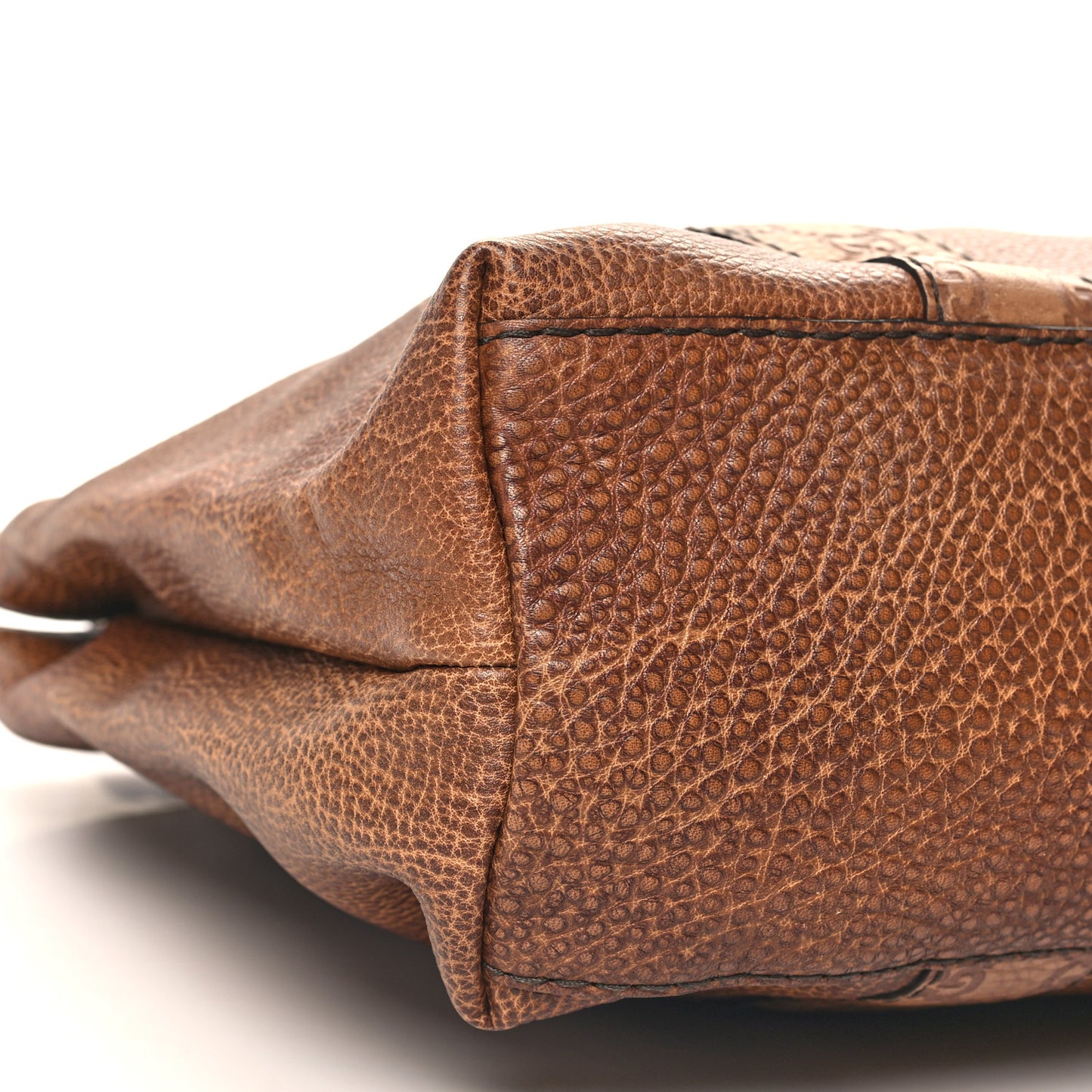Calfskin Medium Bamboo Bar Tote Bag Brown