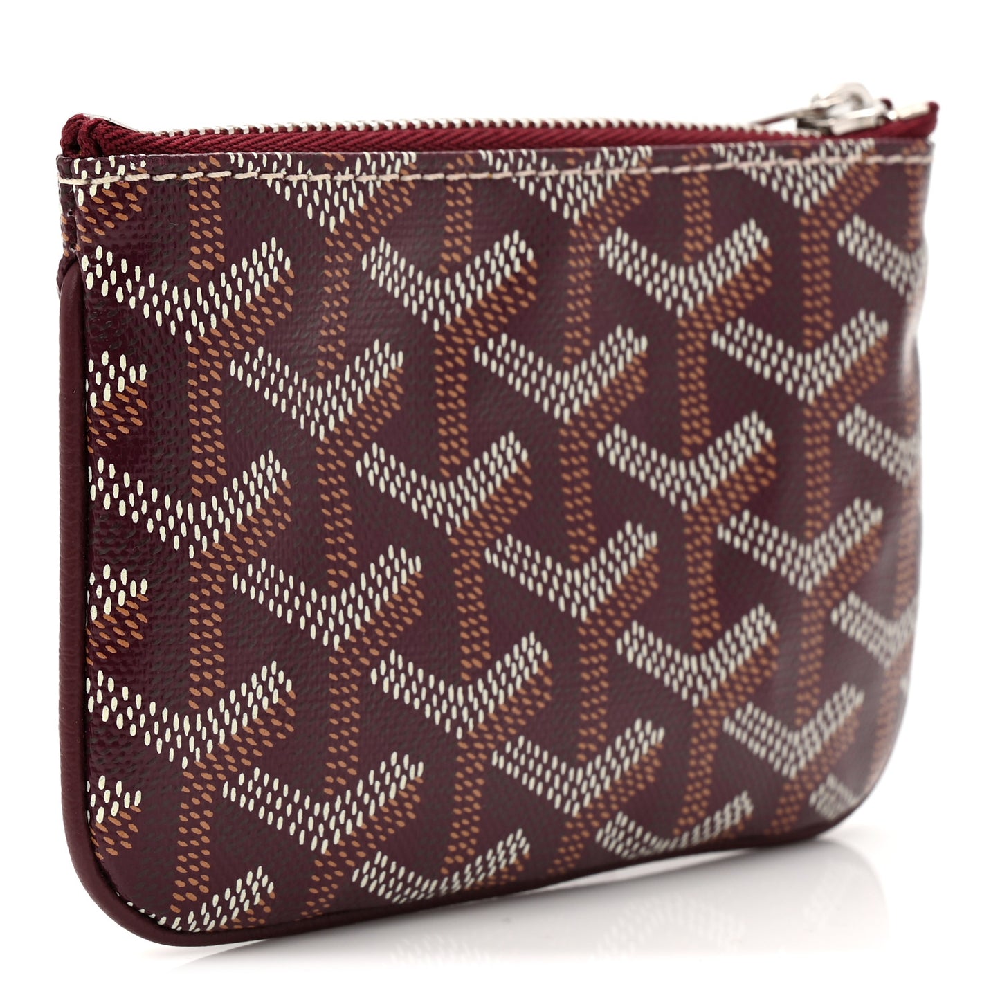 Goyardine Nano Senat Key Pouch Burgundy