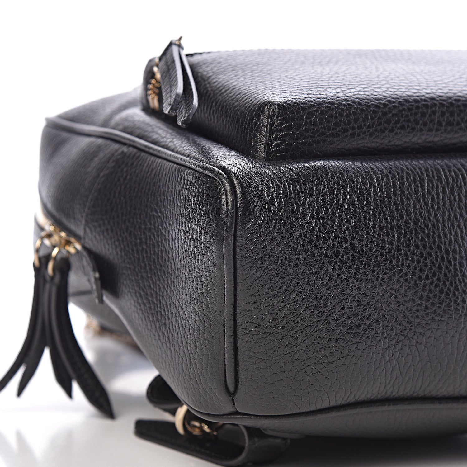 Gucci Pebbled Calfskin Soho Chain Backpack Black 8 of 10