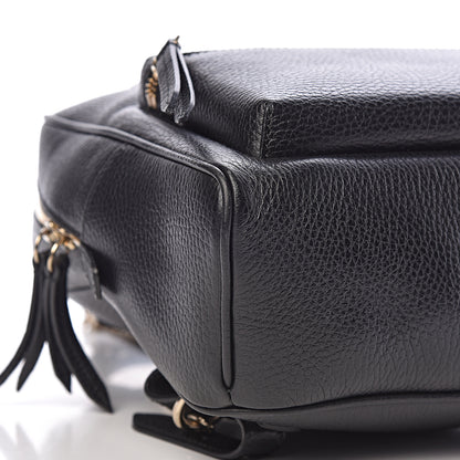 Gucci Pebbled Calfskin Soho Chain Backpack Black 8 of 10