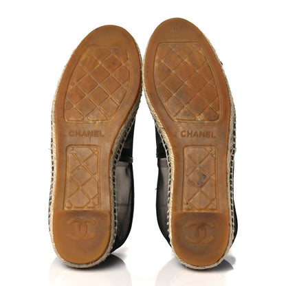 Chanel Mesh Grosgrain CC Espadrilles 40 Black 5 of 8