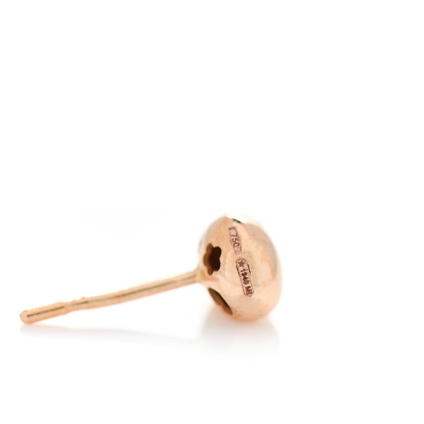 18K Rose Gold Enamel Amore Earrings Red