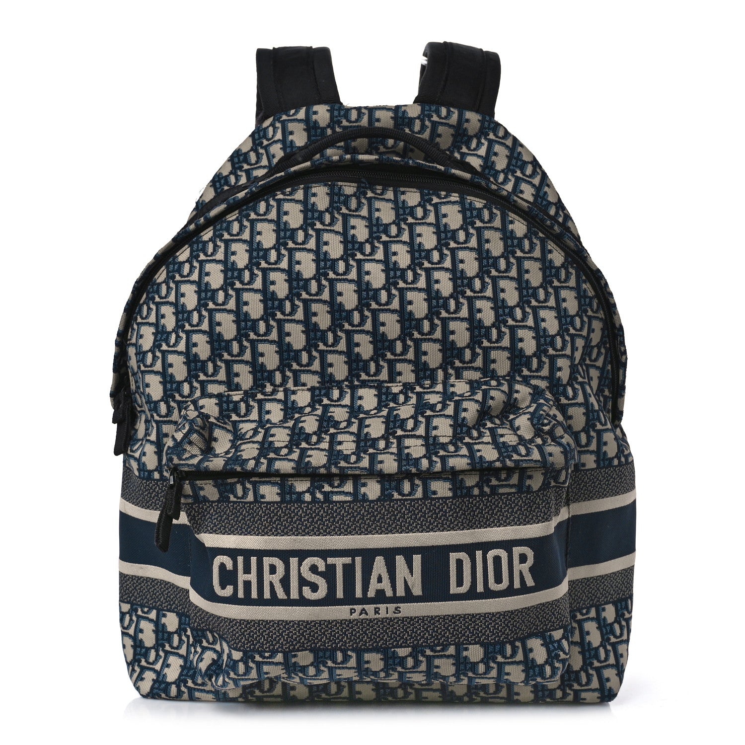 Christian Dior Oblique Diortravel Backpack Blue 1 of 12