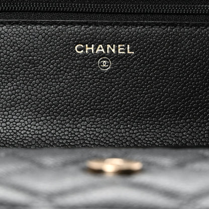 Chanel Caviar Quilted Tiny CC Wallet On Chain WOC Black 6 of 9