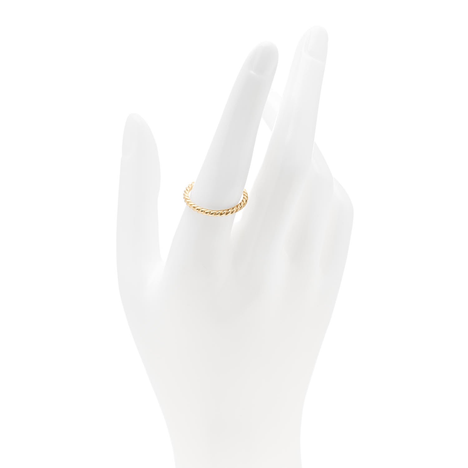 David Yurman 18K Yellow Gold 2mm Cable Classics Band Ring 57 8 2 of 5