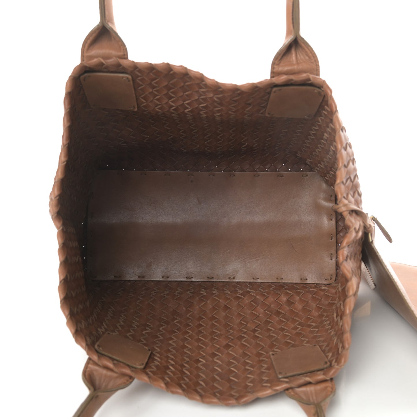 Nappa Intrecciato Mini Cabat Noce