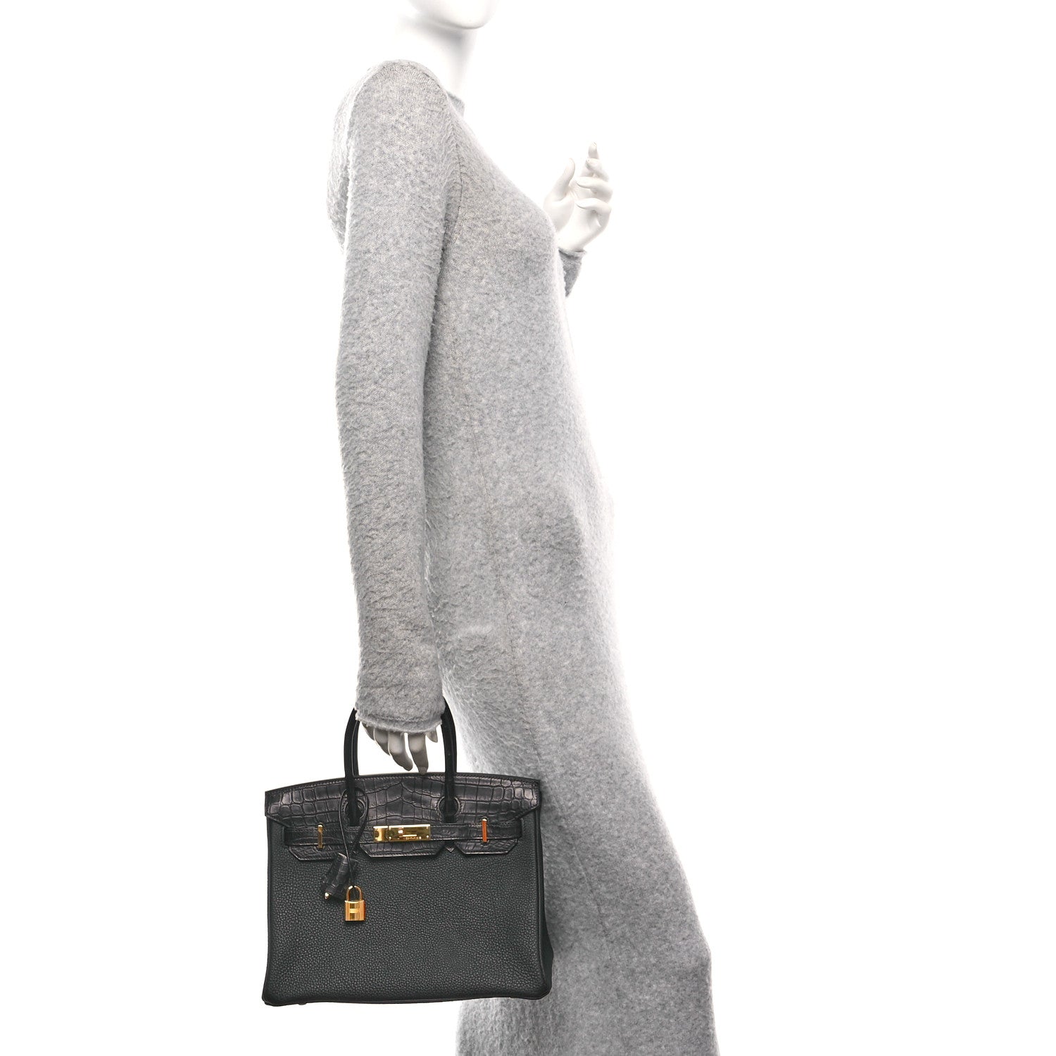 Hermes Togo Matte Niloticus Crocodile Birkin Touch 30 Black 2 of 11