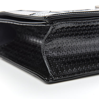 Christian Dior Patent Micro-Cannage Medium Diorama Flap Bag Black 8 of 13