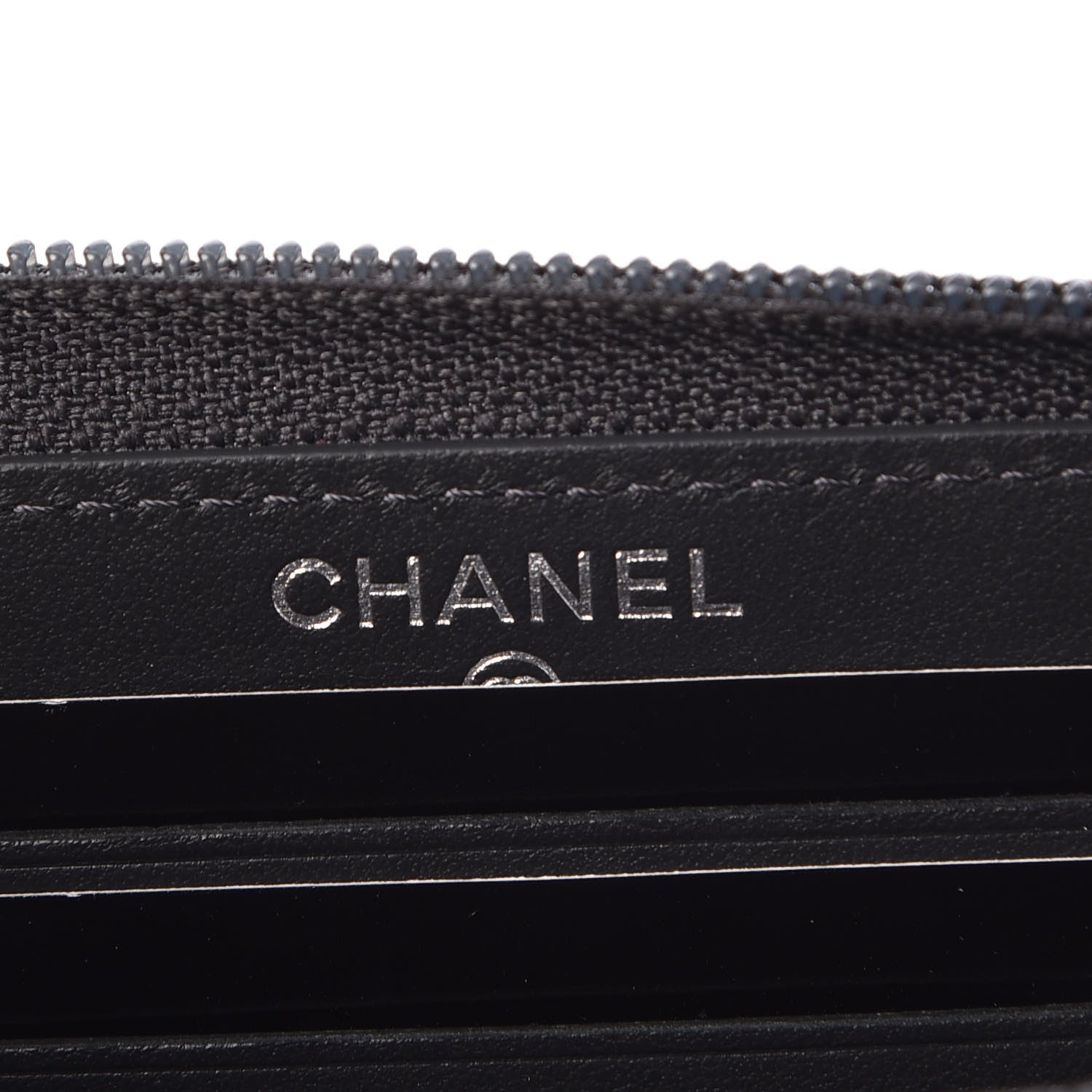 Chanel Iridescent Caviar Quilted Small Boy Zip Around Wallet Grey 6 of 9
