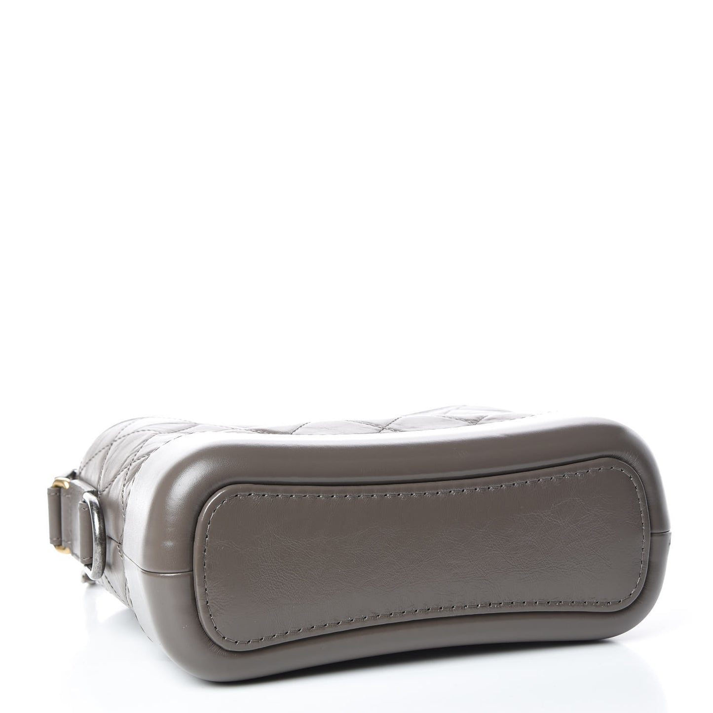 Aged Calfskin Quilted Small Gabrielle Hobo Grey