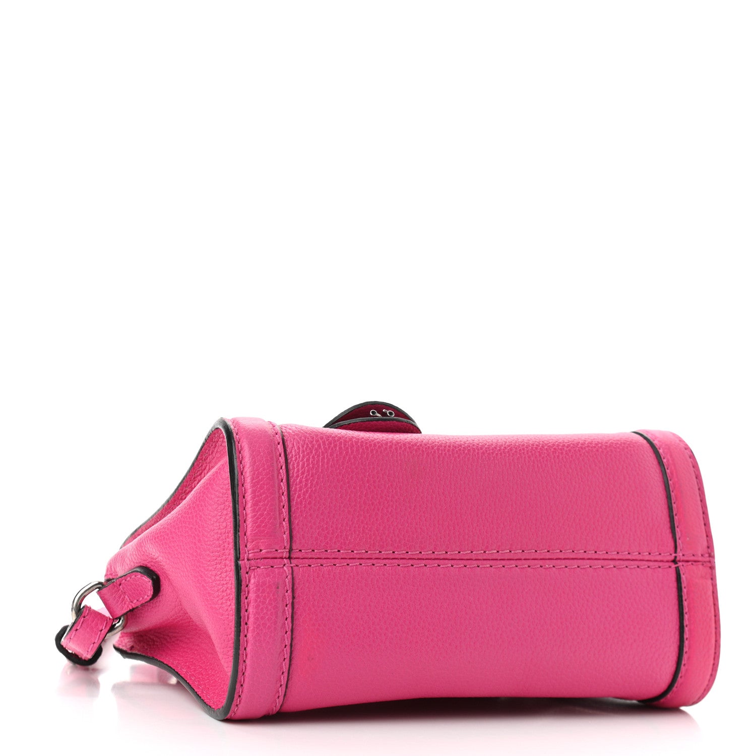 Alexander McQueen Pebbled Calfskin Mini Skull Padlock Zip Around Tote Bouganville 4 of 10