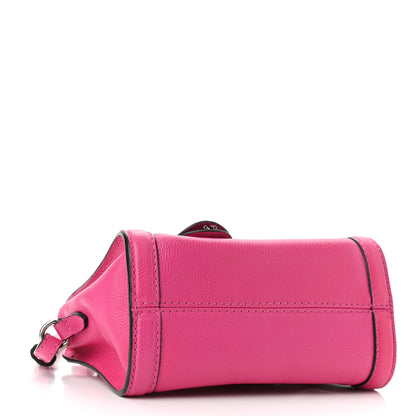 Alexander McQueen Pebbled Calfskin Mini Skull Padlock Zip Around Tote Bouganville 4 of 10