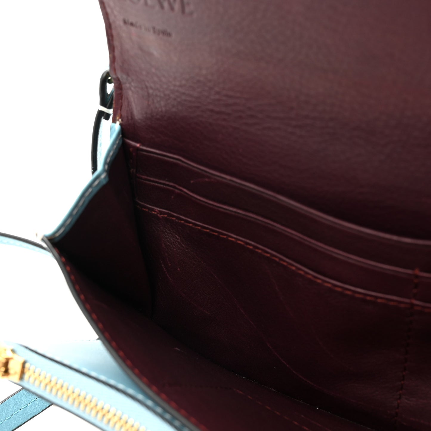 Smooth Calfskin Gate Pochette Light Blue