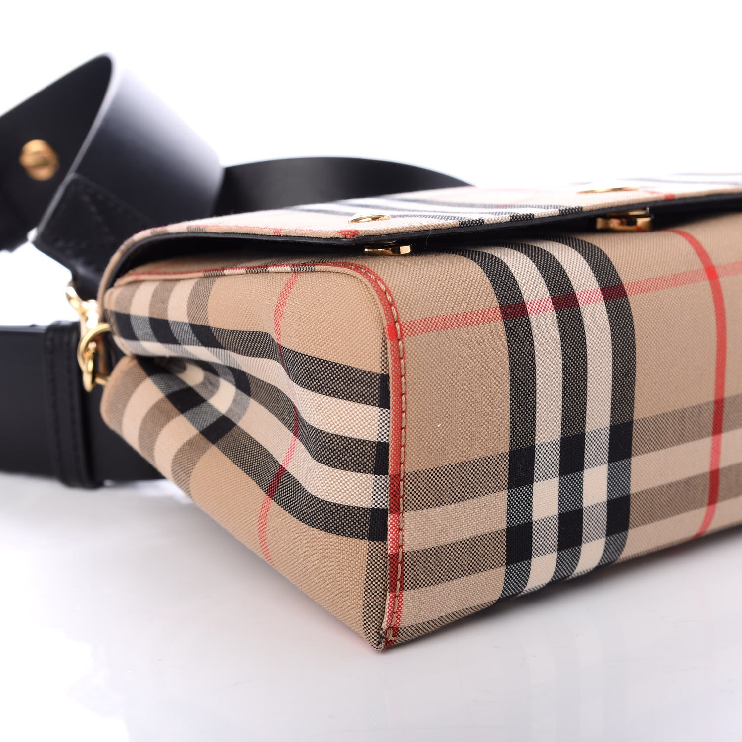 Burberry Vintage Check Hackberry Crossbody Bag Archive Beige Black 7 of 10