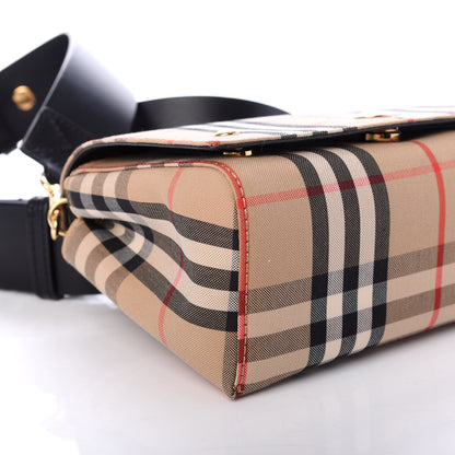Burberry Vintage Check Hackberry Crossbody Bag Archive Beige Black 7 of 10