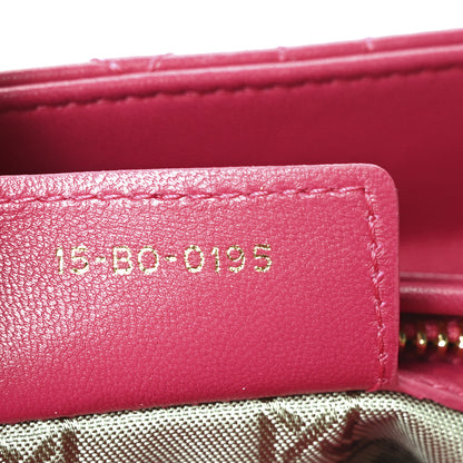 Christian Dior Lambskin Cannage Medium Lady Dior Fuchsia 7 of 10