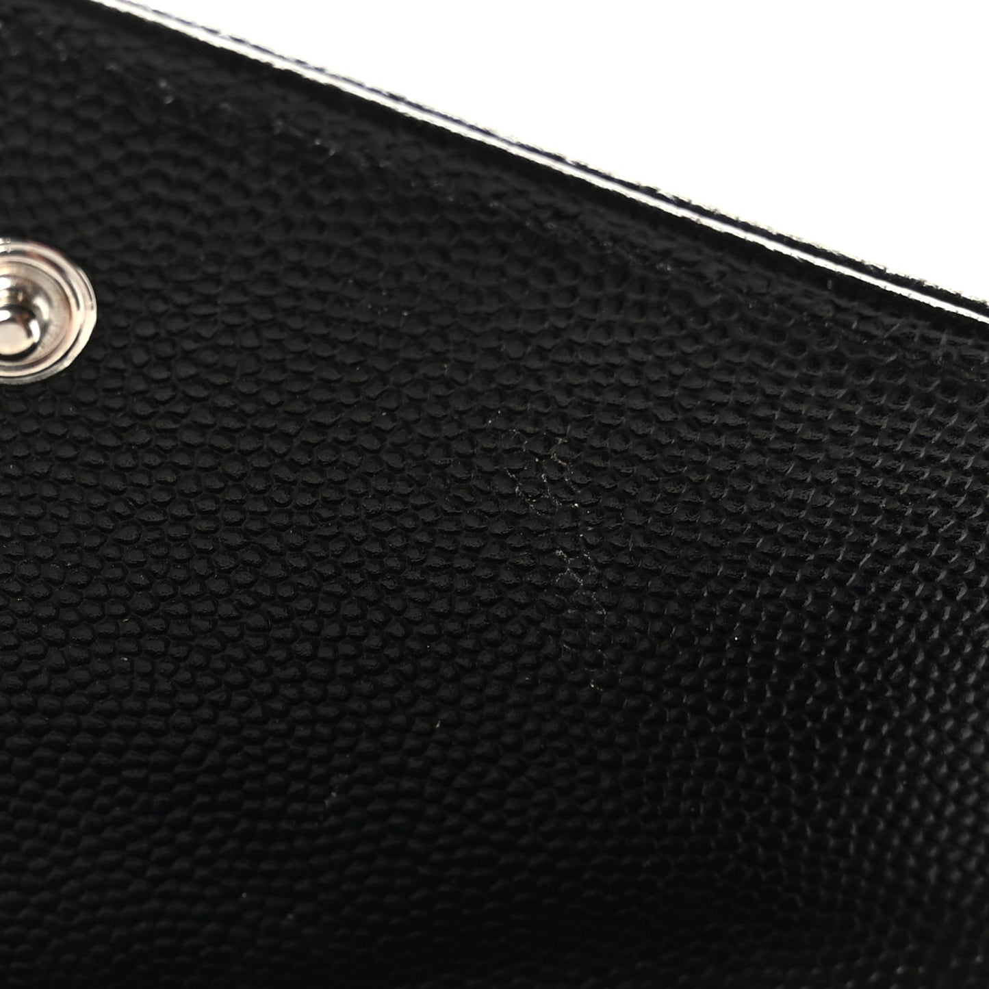 Grain De Poudre Matelasse Chevron Small Monogram Envelope Wallet Black