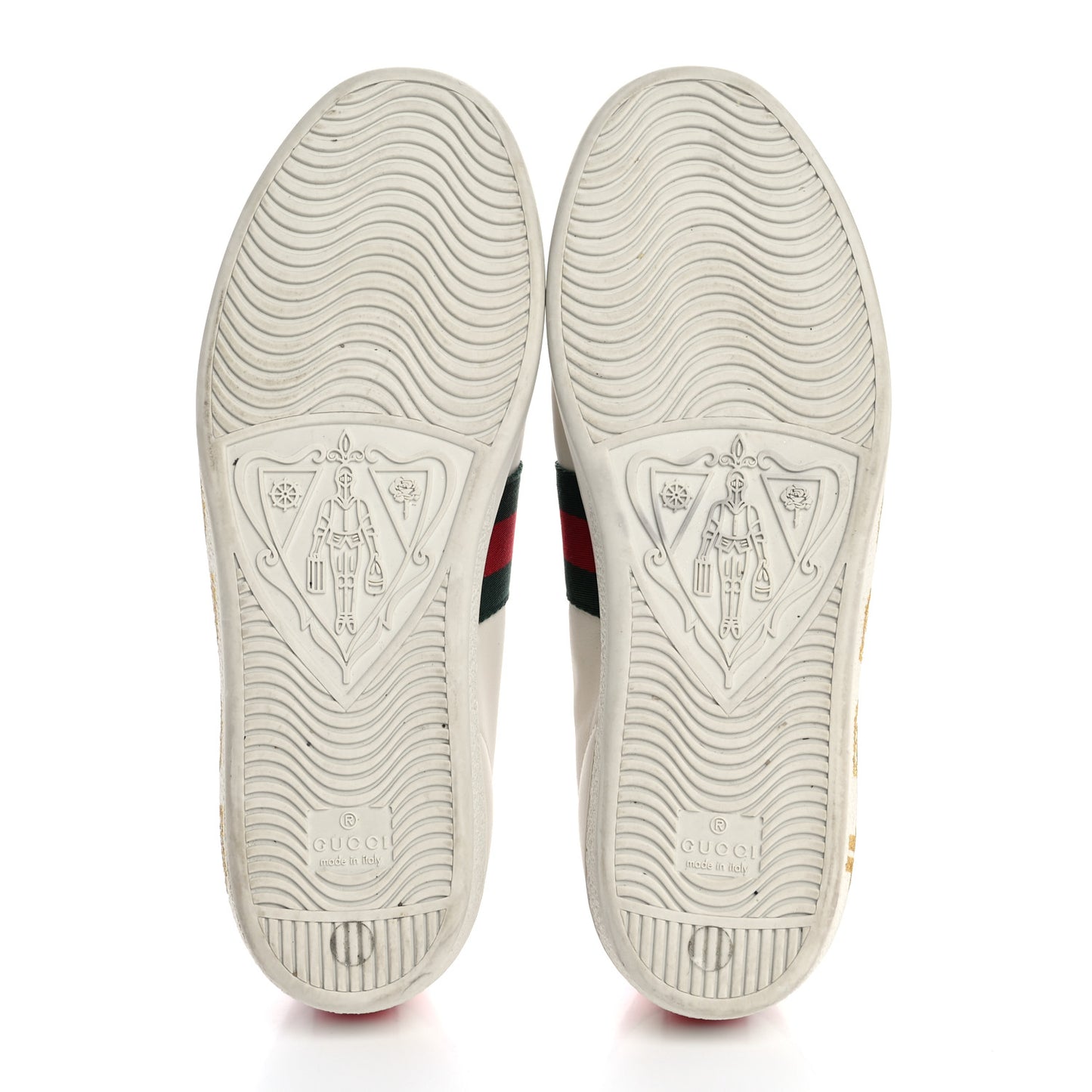 X SEGA Calfskin Ayers Web Guccy Womens Ace Sneakers 39.5 White