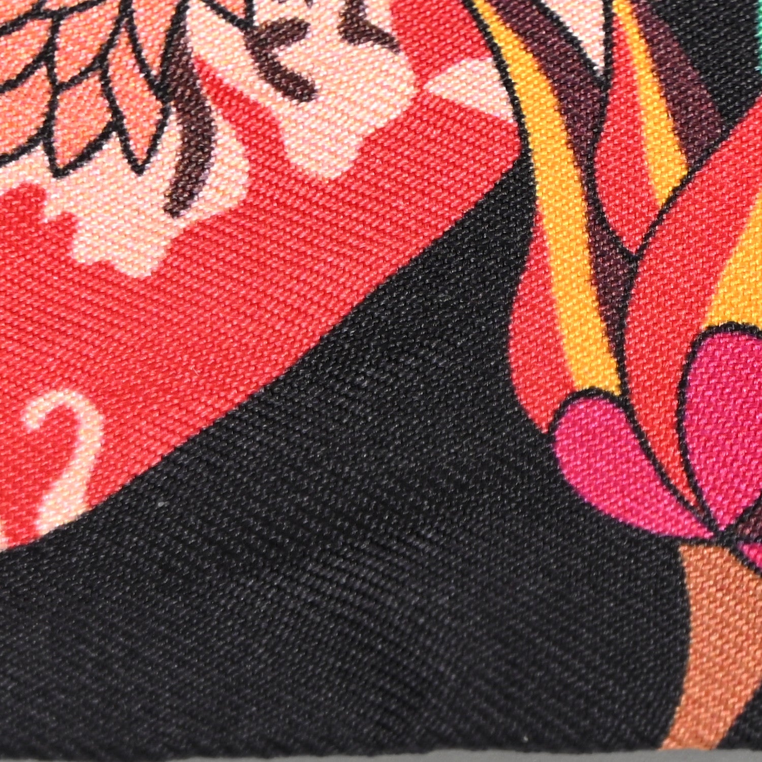 Hermes Silk Fleurs et Papillons de Tissus Twilly Black Rouge Bleu 5 of 6