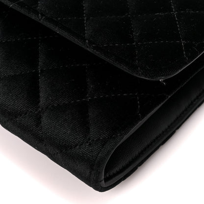 Versace Velvet Quilted Medusa Wallet On Chain Black 10 of 10