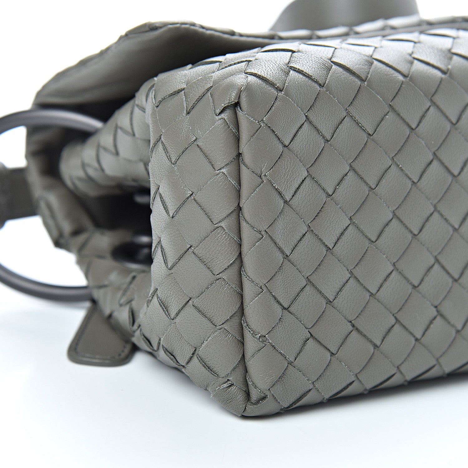 Bottega Veneta Nappa Intrecciato Flap Crossbody Grey 7 of 8